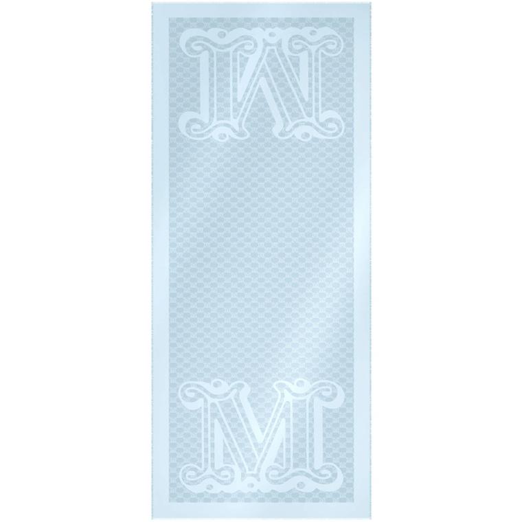 Max Mara PEPLI Monogram Tørklæde, Light Blue